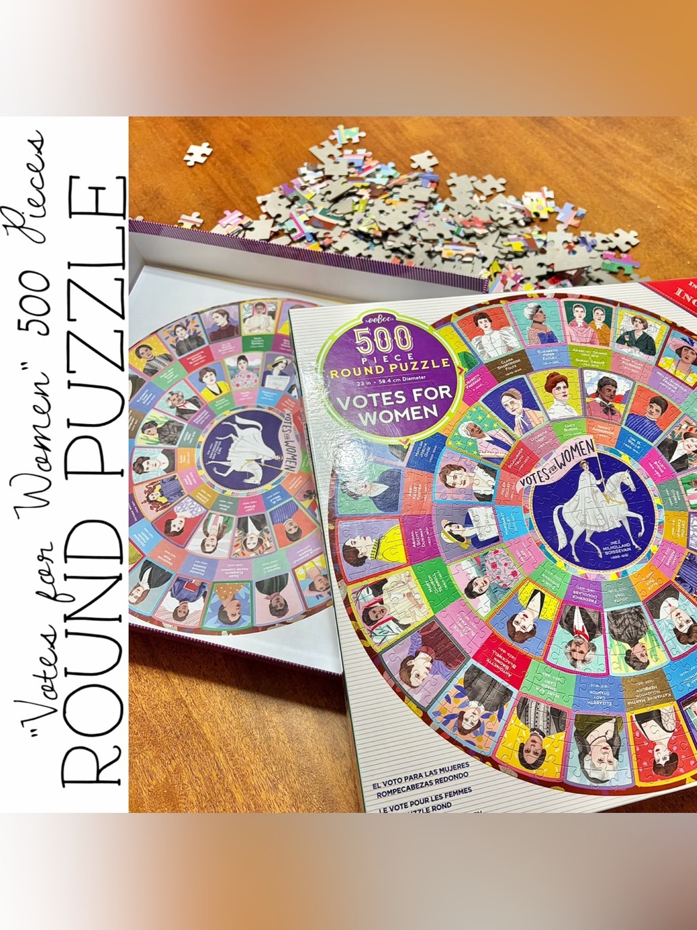 Round “Votes for Women” 500 Piece Jigsaw Puzzle